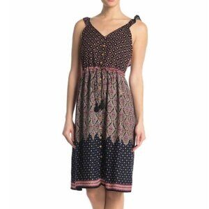 RAGA Into The Horizon Womens Ruffled Backless Dress In Multi Size S